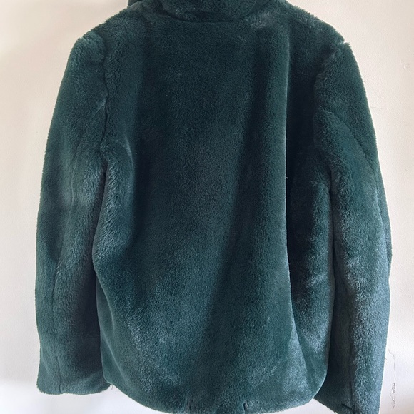 Jou Jou Deep Green Teddy Jacket with pockets - Picture 3 of 3